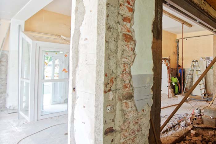 Islington home refurbishment in progress, mid-renovation interior by James Daniel Developments