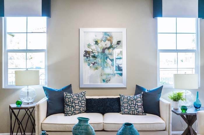 Islington Painting & Decorating – stylish living room with painted walls, artwork, sofa, and modern decor